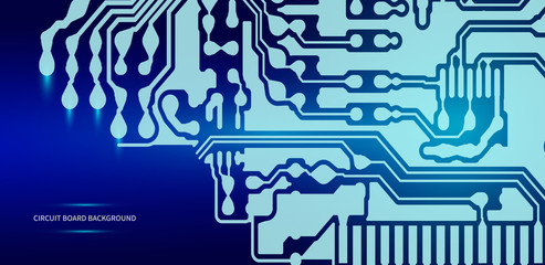 Orange and yellow Circuit board background.  Abstract futuristic digital technology background. can be used as digital dynamic wallpaper, technology background. Vector illustration