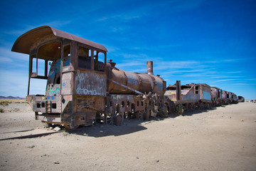 Zug Friedhof in Uyuni