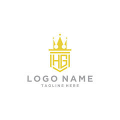 Obraz premium logo design inspiration for companies from the initial letters of the HG logo icon. -Vector