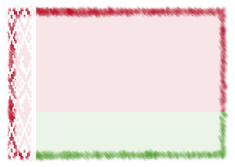 Border made with Belarus national flag.