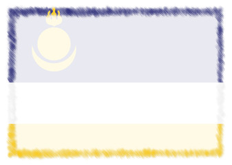 Border made with Buryatia national flag.