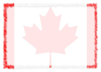 Border made with Canada national flag.