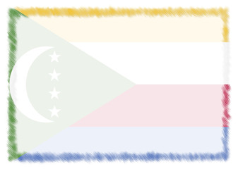 Border made with Comoros national flag.