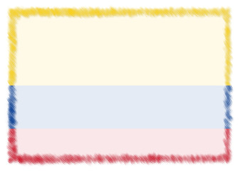 Border made with Colombia national flag.