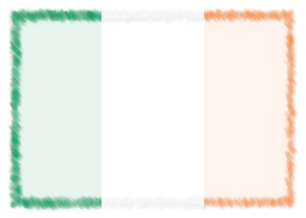 Obraz premium Border made with Ireland national flag.