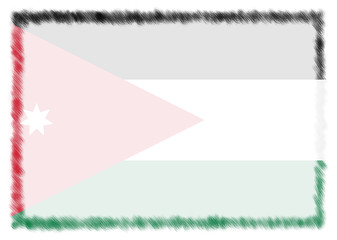 Border made with Jordan national flag.