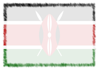 Border made with Kenya national flag.