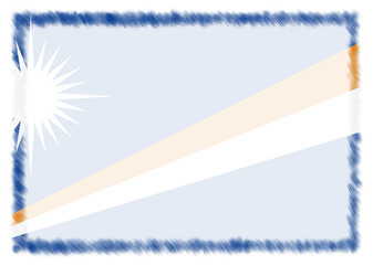 Border made with Marshall islands national flag.