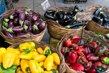 Peppers at the organic vegetable's market