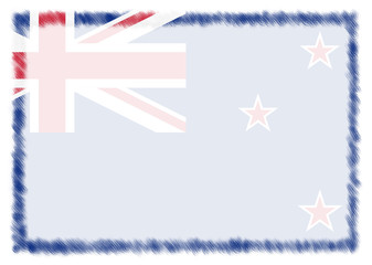 Border made with New Zealand national flag.