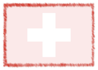 Border made with Switzerland national flag.