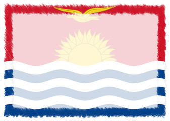 Border made with Kiribati national flag.