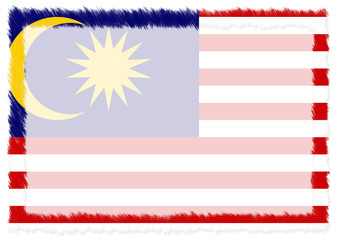 Border made with Malaysia national flag.
