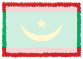 Border made with Mauritania national flag.