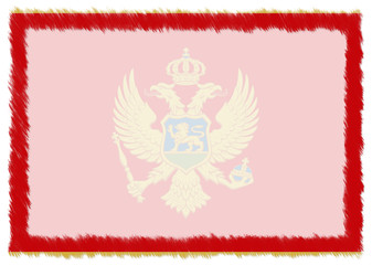 Obraz premium Border made with Montenegro national flag.