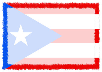 Border made with Puerto Rico national flag.