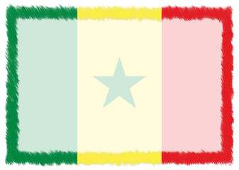 Fototapeta premium Border made with Senegal national flag.