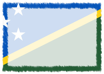 Border made with Solomon Islands national flag.