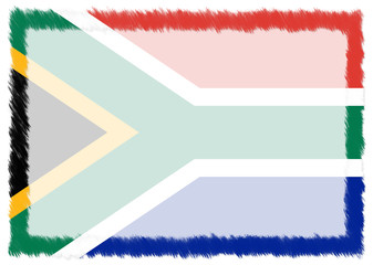 Border made with South Africa national flag.