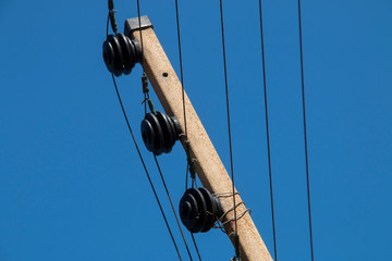 Pulleys Wire Strands and Metal Forming Electric Fence