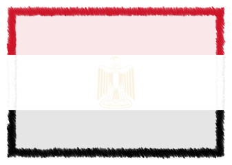 Obraz premium Border made with Egypt national flag.