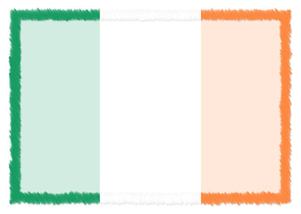 Border made with Ireland national flag.