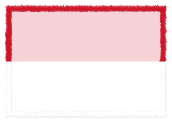 Border made with Monaco national flag.