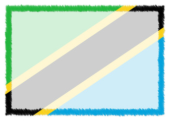 Border made with Tanzania national flag.