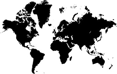 Full precise vector world map