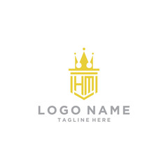 logo design inspiration for companies from the initial letters of the HM logo icon. -Vector