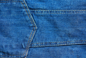 blue jeans with two seams and a pocket