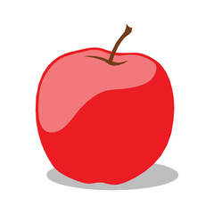 red apple isolated on a white background