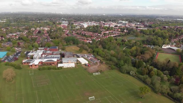 Modern Secondary School West Midlands Aerial 4K Cine D