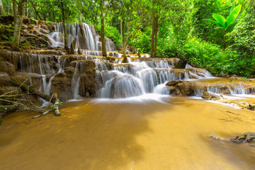 Pa Wai Waterfall,Beautiful waterfall in Tropical Rain forest,Tak Province, Thailand