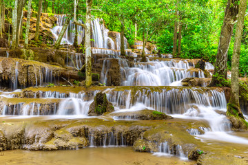 Pa Wai Waterfall,Beautiful waterfall in Tropical Rain forest,Tak Province, Thailand