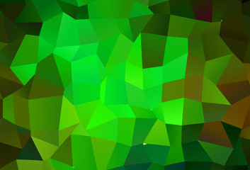 Fototapeta na wymiar Dark Green, Yellow vector polygon abstract layout.