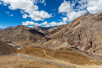 Manali-Leh road in Himalayas