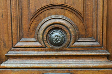 vintage antique wooden door with handle