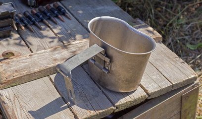 Military issued cooking pot