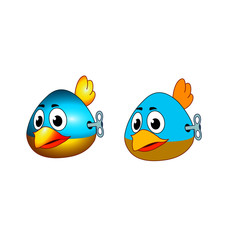 Bird Wind Up Toys - Cartoon Vector Image