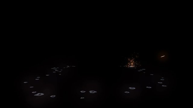 Bullet Hits on Metal Surface with Alpha Channel