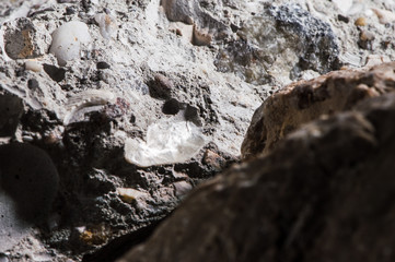 Texture of stone granite, concrete, marble. Build to mix concrete, break stone.