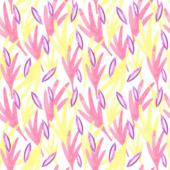 Fototapeta na wymiar Cute floral seamless pattern. Hand drawn pattern