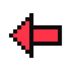 Red arrow. Pixel art. Retro game style