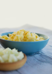 Chopped onion close up