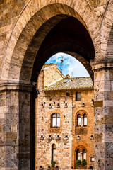 Naklejka premium old town of san gimignano