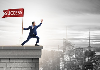 Businessman in success business concept