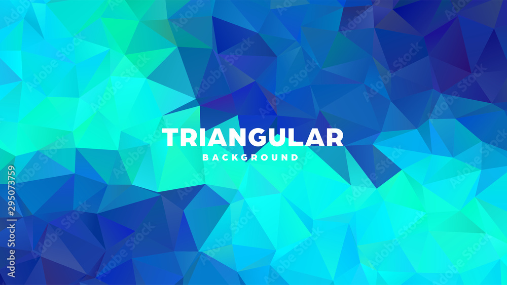 Wall mural triangle polygonal abstract geometric background. colorful gradient design. low poly shape banner. v