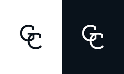 Minimalist line art letter GC logo. This logo icon incorporate with two letter in the creative way.
