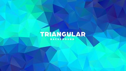 Triangle polygonal abstract geometric background. Colorful gradient design. Low poly shape banner. Vector illustration.